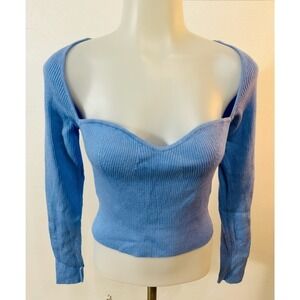 Medium NWT blue sweatheart neckline